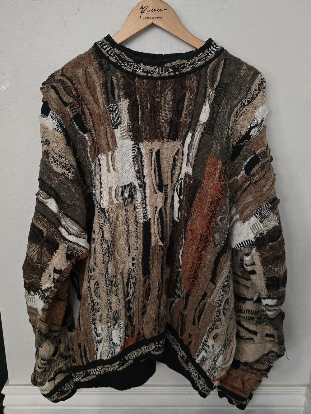 Vintage Classic Multi-Tone Textured Sweater